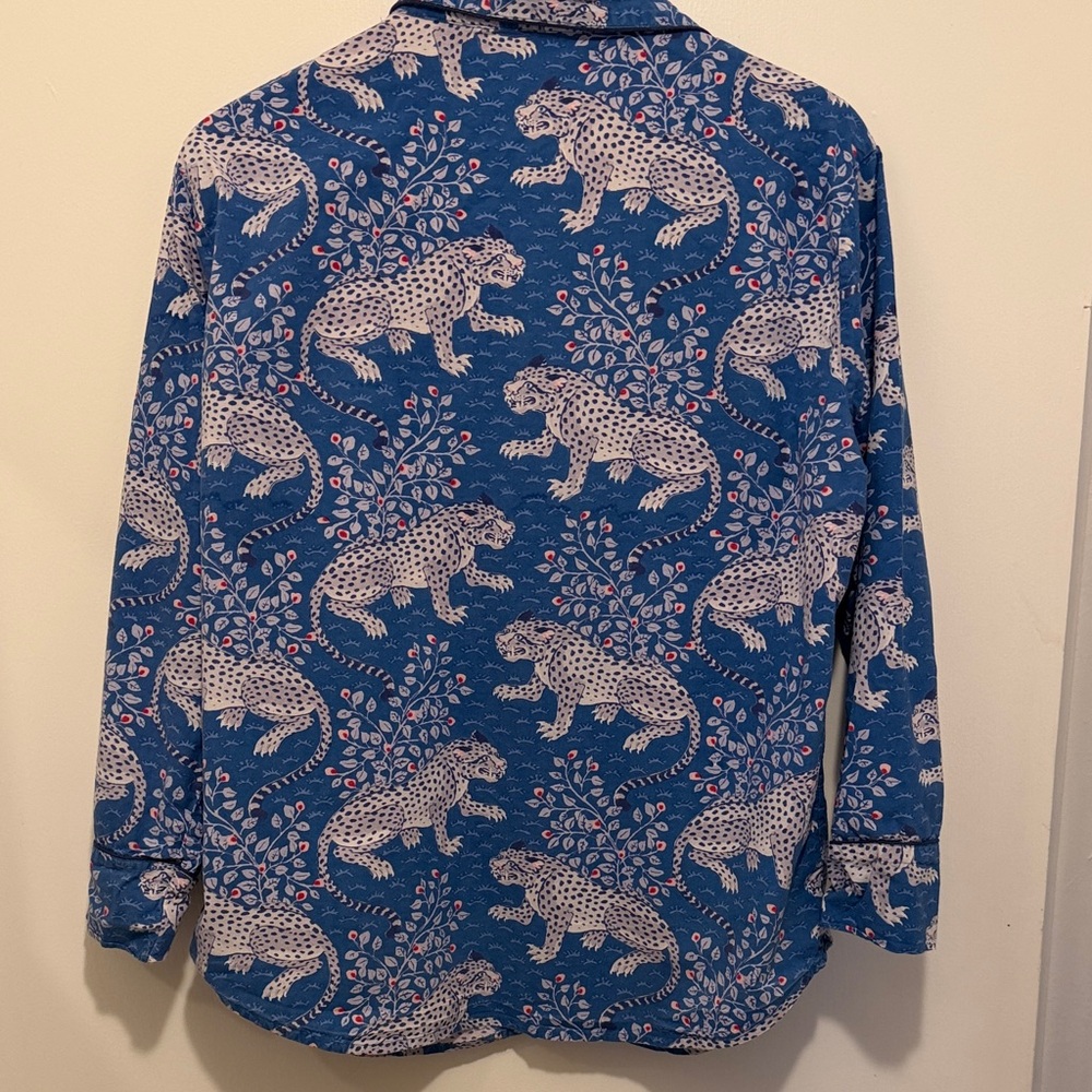 Printfresh Pajama Set in Blue with Leopard Design - size medium - Picture 4 of 6